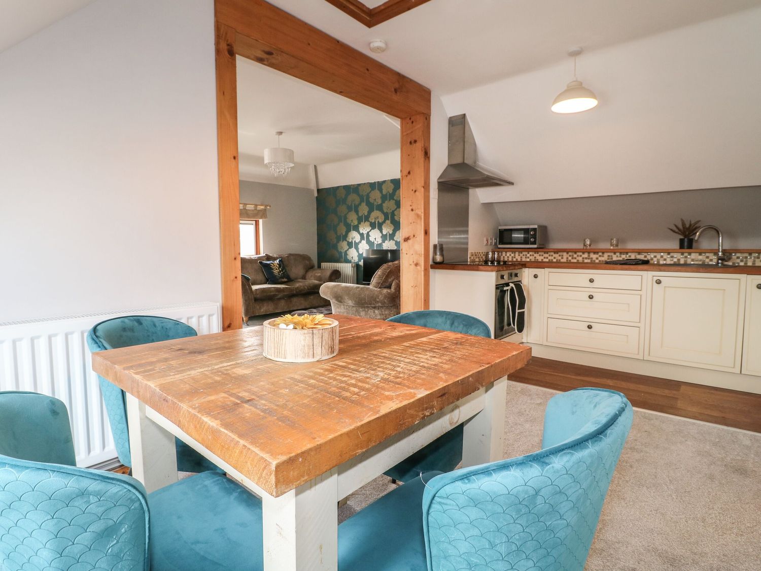 Dining area beside the apartment kitchen